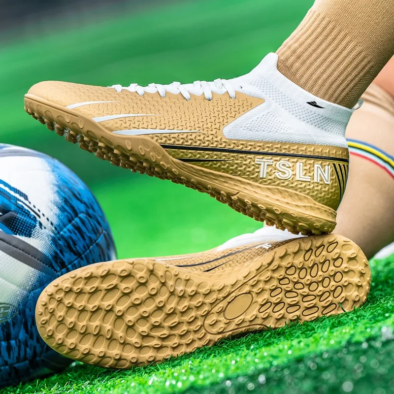 Kuding TF Rubber Broken Studs Artificial Ground Slip Resistant Soccer Shoes Unisex-4