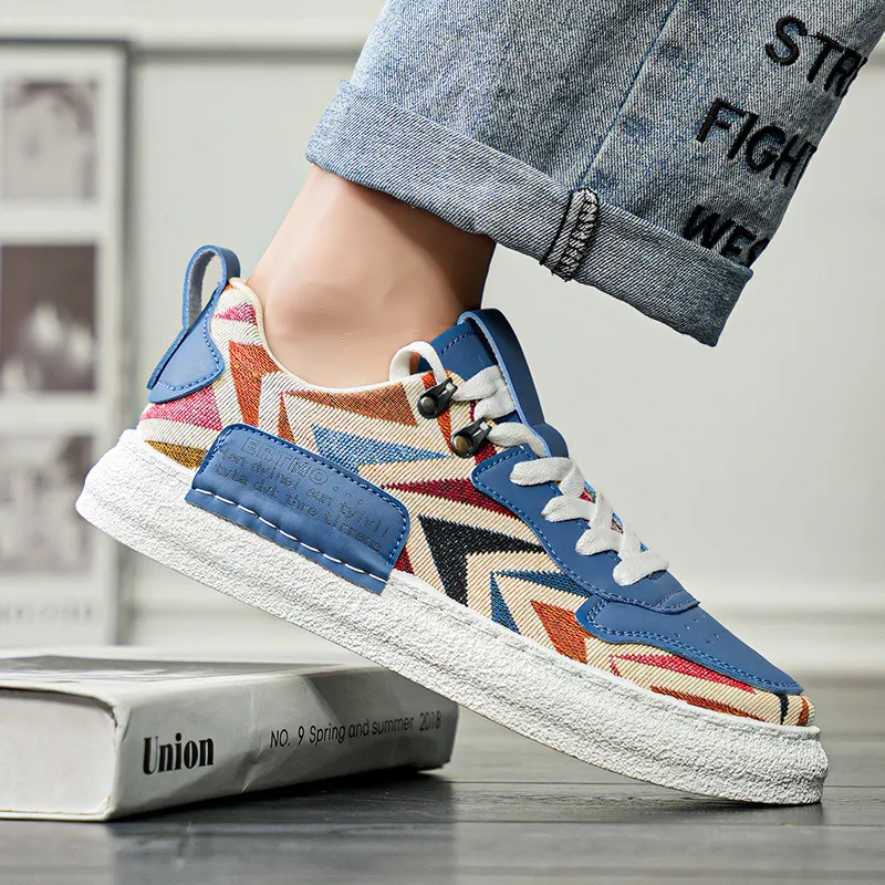 Kuding Slip-Resistant Low-Top Canvas Shoes Men's-6