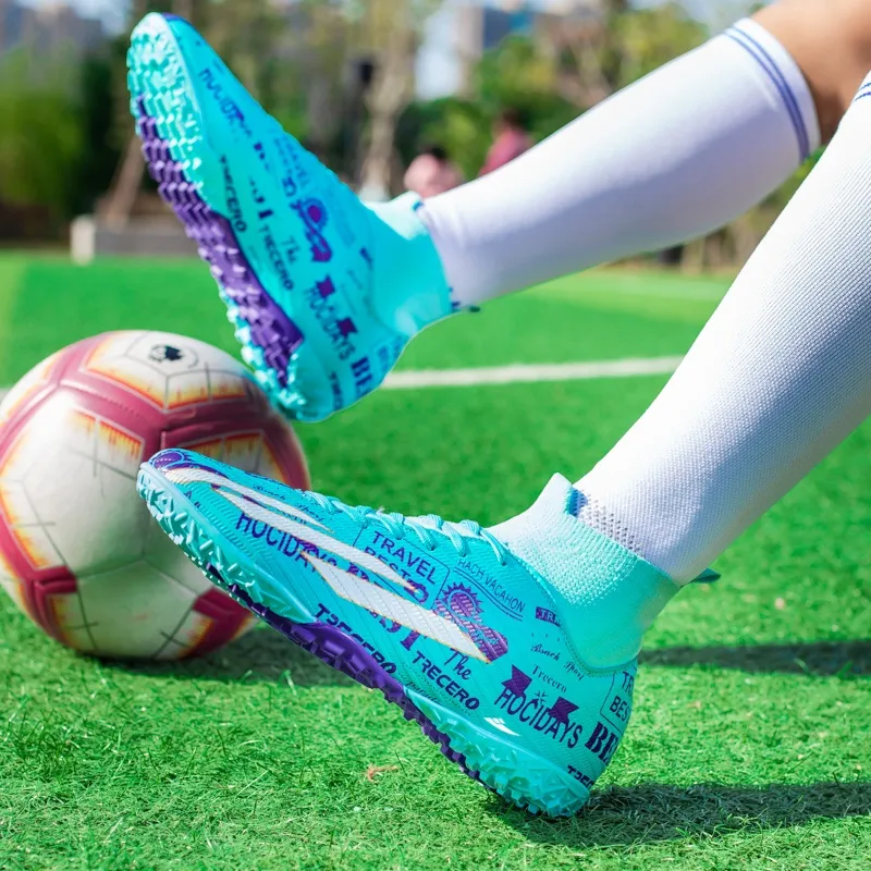Kuding AG Rubber Short Studs TF Rubber Broken Studs Natural Ground Slip-Resistant Soccer Shoes Unisex-2