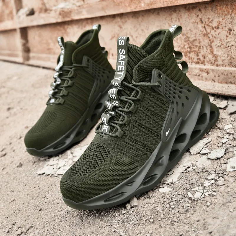 Kuding Anti Slip Wear Resistant Breathable Lightweight High Top Casual Shoes Unisex-1