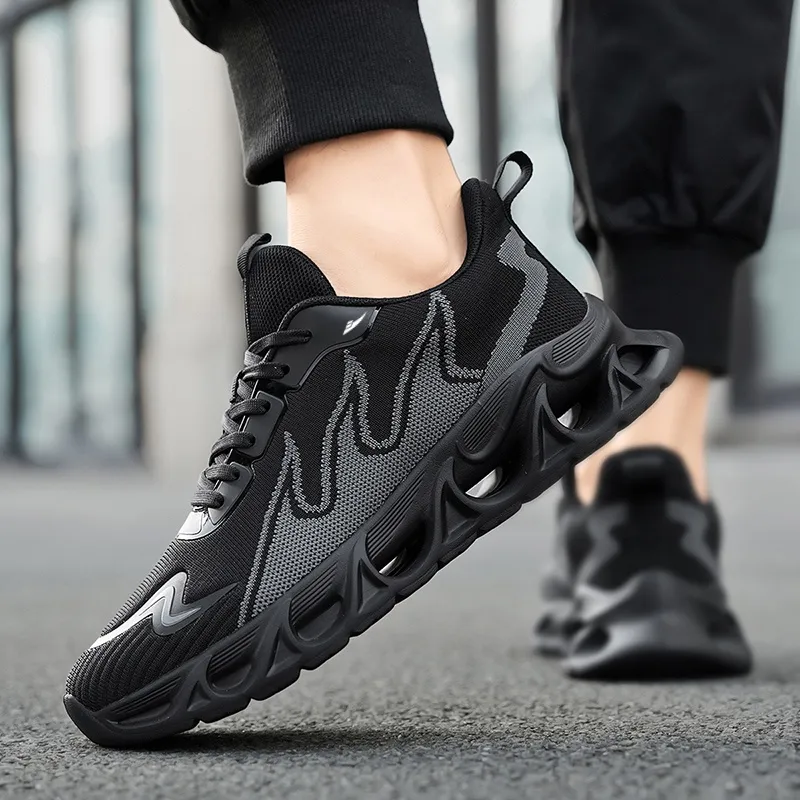 Kuding Breathable Mid Top Casual Marathon Running Shoes Men's-9