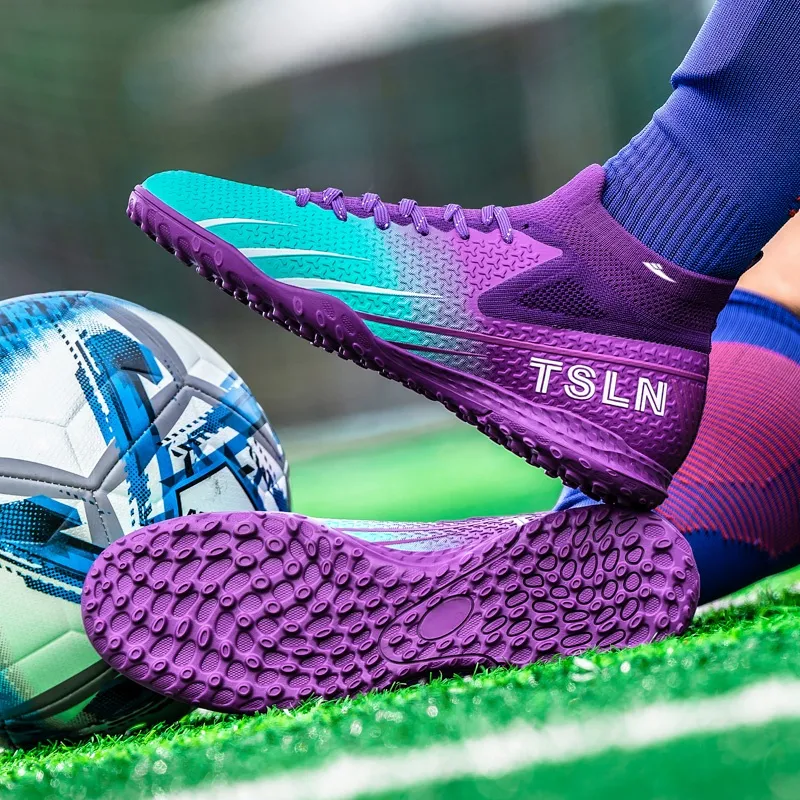 Kuding TF Rubber Broken Studs Artificial Ground Slip Resistant Soccer Shoes Unisex-10
