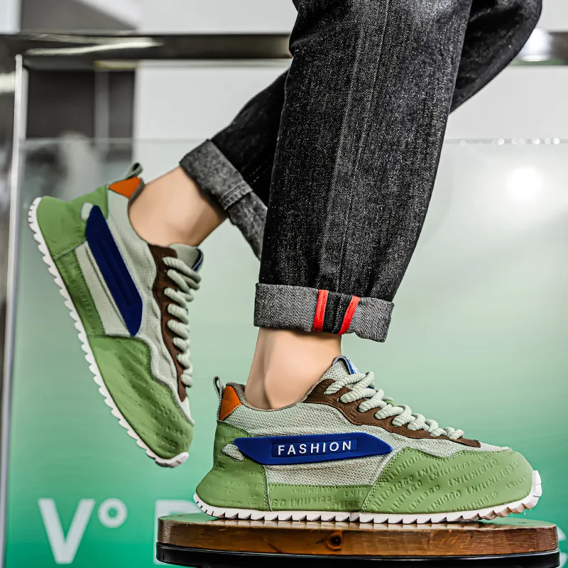 Kuding Cushioning, Slip Resistant, And Abrasion Resistant Low Top Chunky Sneakers Men's-9