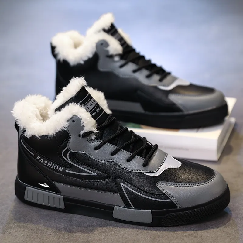 Kuding Slip-Resistant Warm Skateboard Shoes Men's-7