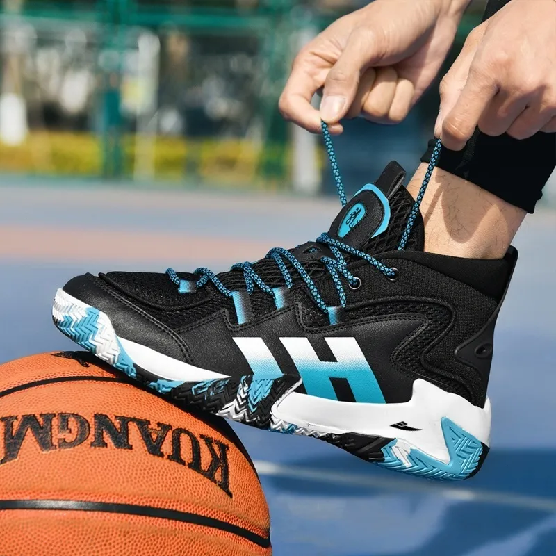 Kuding Anti Slip And Wear Resistant Coverage Support Balance High Top Basketball Shoes Men's-8