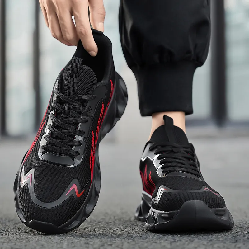 Kuding Breathable Mid Top Casual Marathon Running Shoes Men's-2