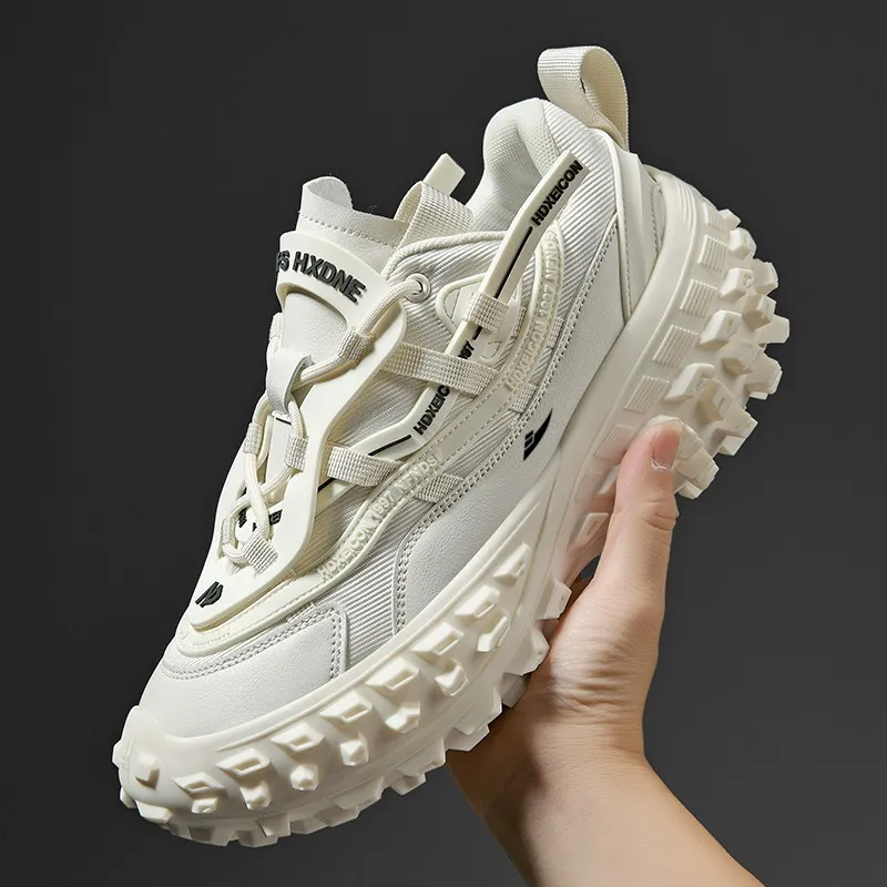 Kuding Anti-Slip Wear-Resistant Low-Top Chunky Sneakers Men's-14