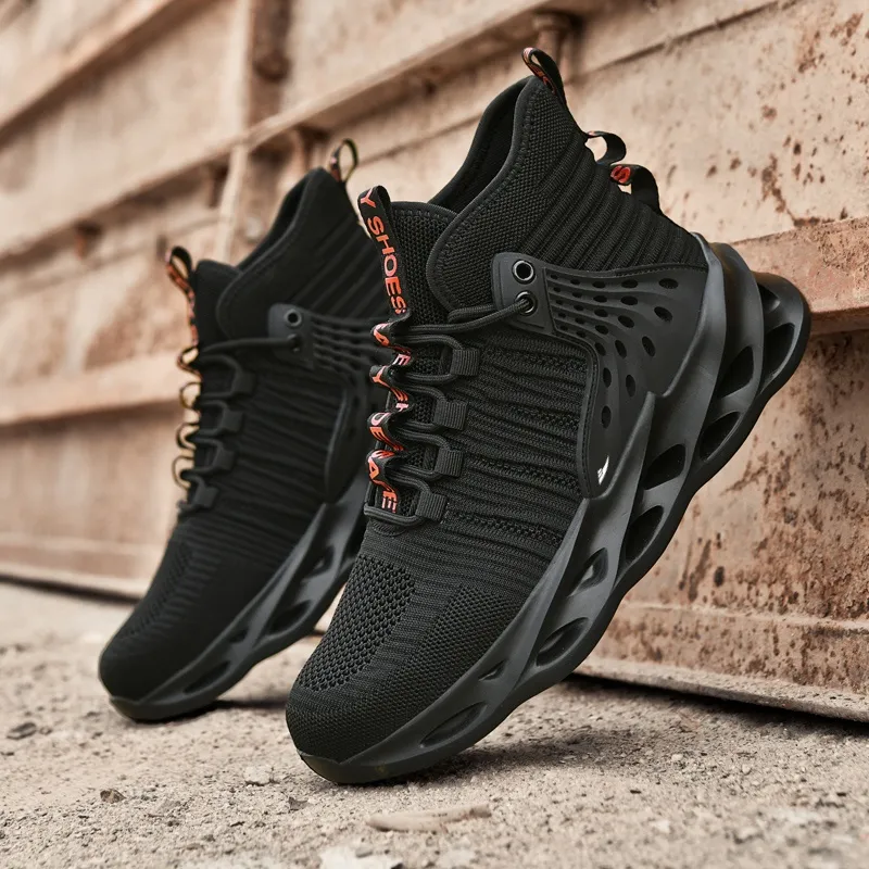 Kuding Anti Slip Wear Resistant Breathable Lightweight High Top Casual Shoes Unisex-6