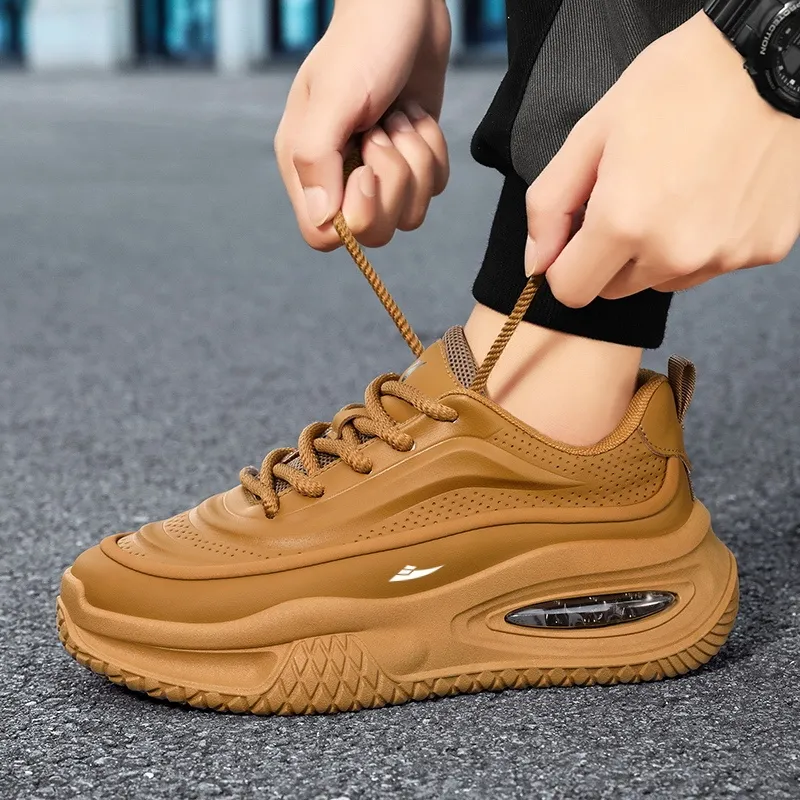 Kuding Slip-Resistant Height Increasing Chunky Sneakers Men's-4