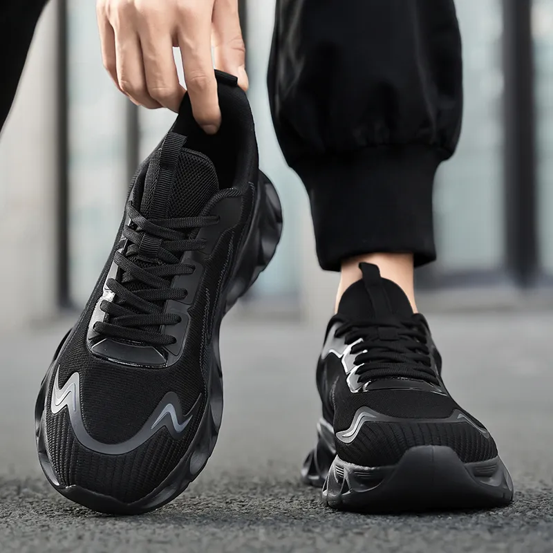 Kuding Breathable Mid Top Casual Marathon Running Shoes Men's-12