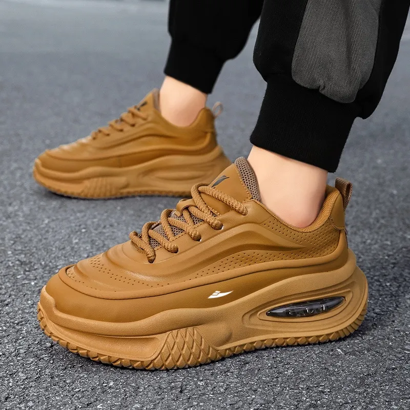 Kuding Slip-Resistant Height Increasing Chunky Sneakers Men's-2