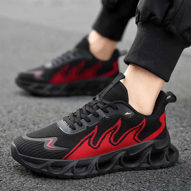 Kuding Breathable Mid Top Casual Marathon Running Shoes Men's-3