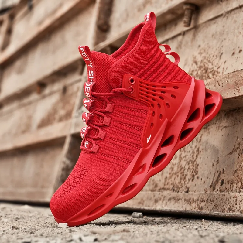 Kuding Anti Slip Wear Resistant Breathable Lightweight High Top Casual Shoes Unisex-11