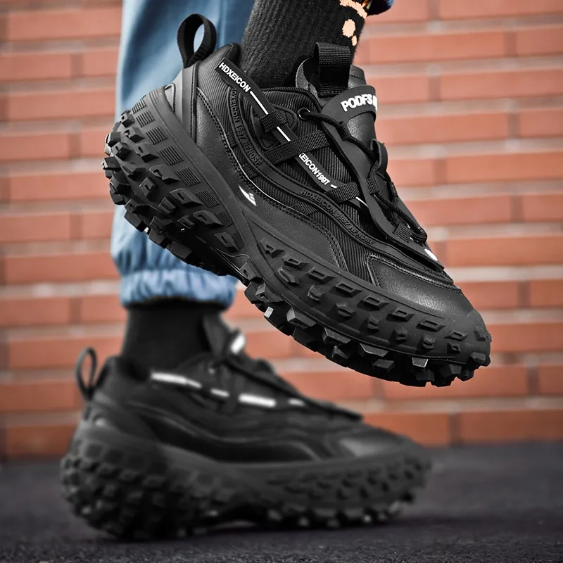 Kuding Anti-Slip Wear-Resistant Low-Top Chunky Sneakers Men's-6