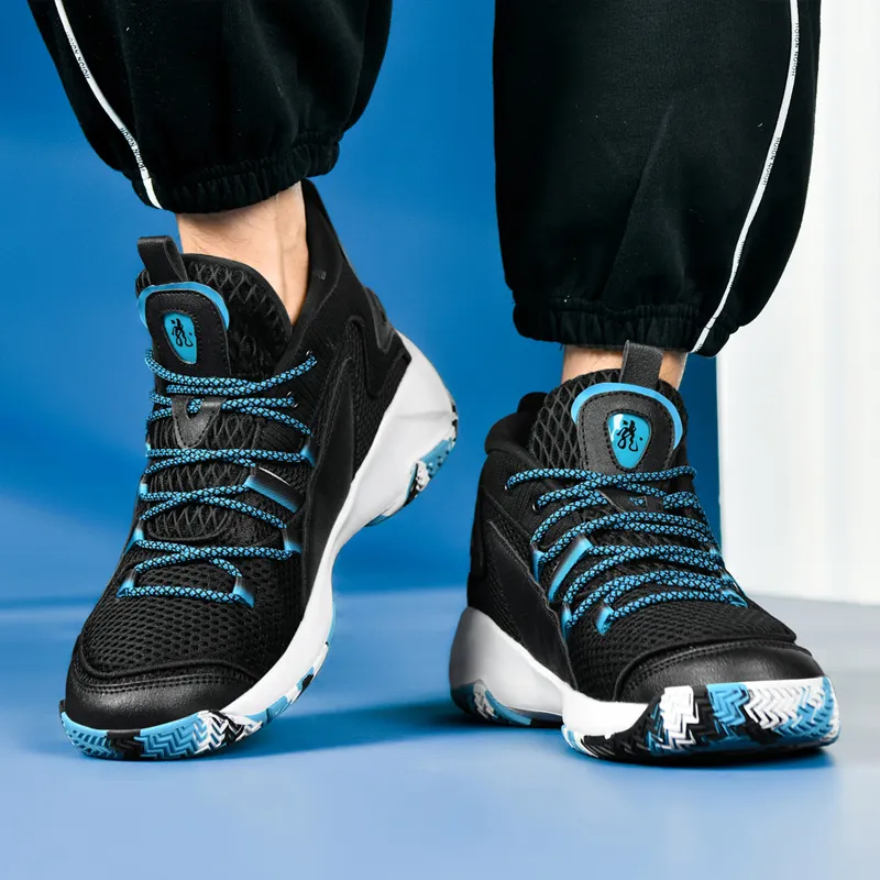 Kuding Anti Slip And Wear Resistant Coverage Support Balance High Top Basketball Shoes Men's-6