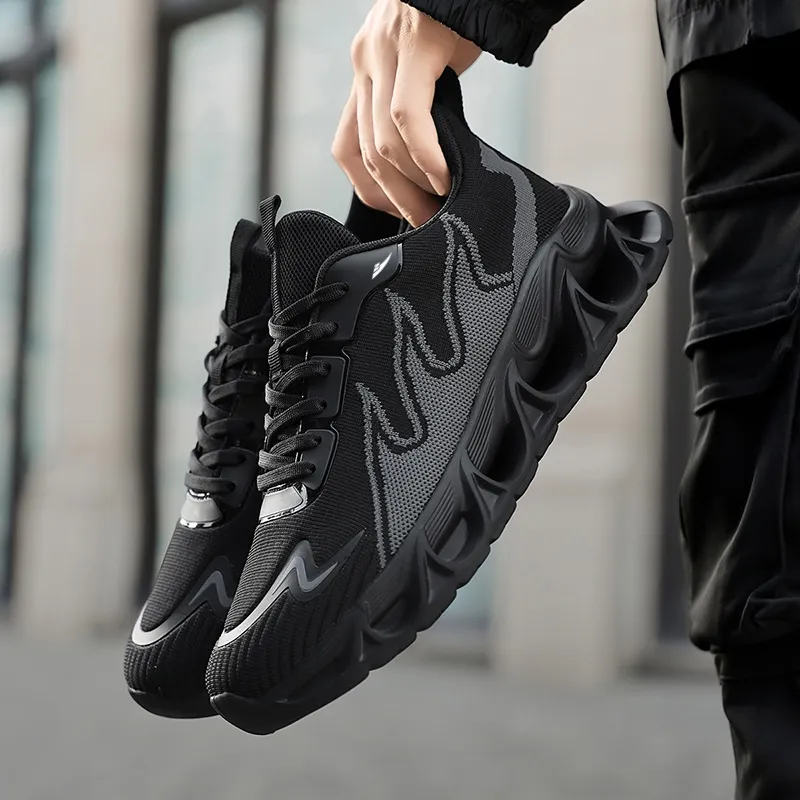 Kuding Breathable Mid Top Casual Marathon Running Shoes Men's-6