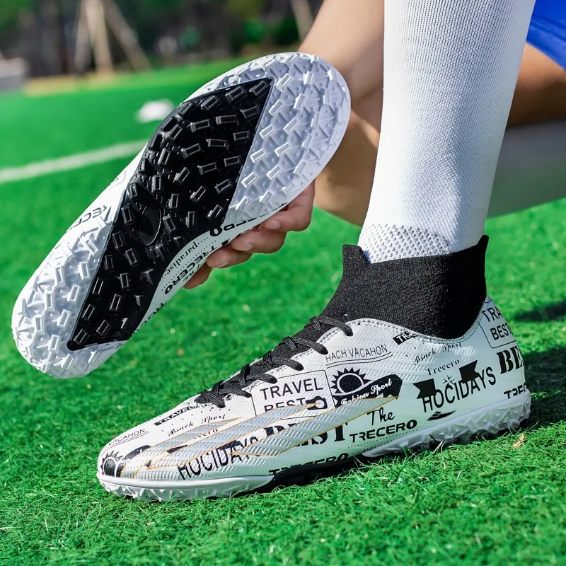 Kuding AG Rubber Short Studs TF Rubber Broken Studs Natural Ground Slip-Resistant Soccer Shoes Unisex-8