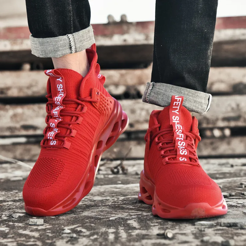Kuding Anti Slip Wear Resistant Breathable Lightweight High Top Casual Shoes Unisex-12