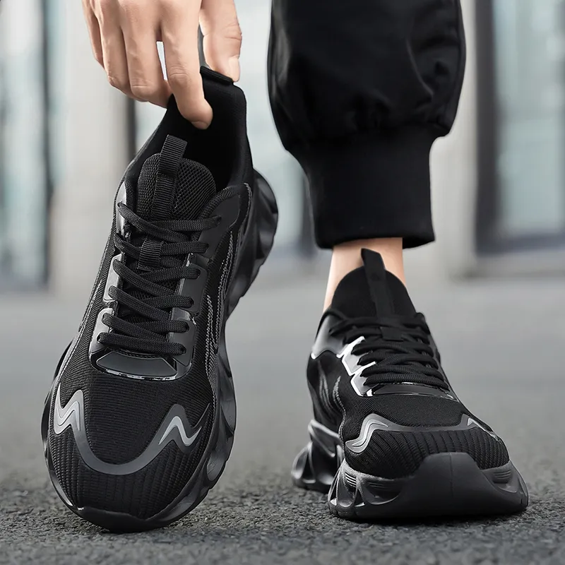 Kuding Breathable Mid Top Casual Marathon Running Shoes Men's-7