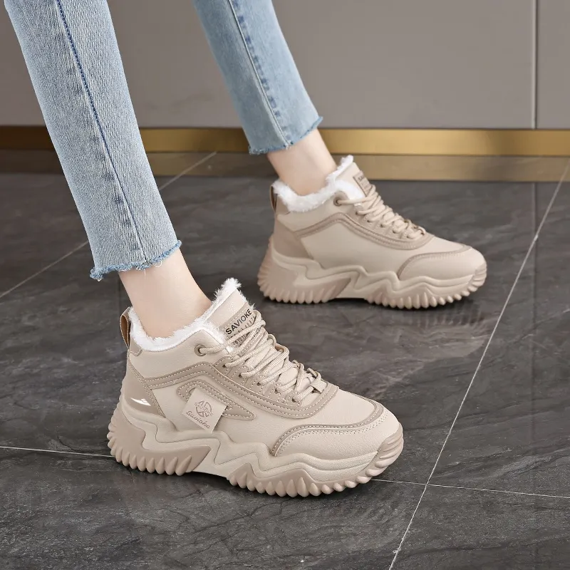 Kuding Slip Resistant Warm Casual Shoes Women's-4