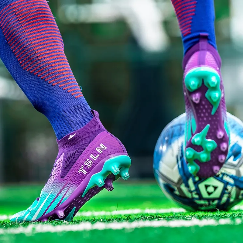 Kuding TF Rubber Broken Studs Artificial Ground Slip Resistant Soccer Shoes Unisex-9