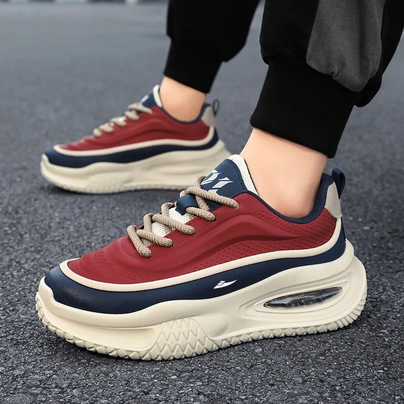 Kuding Slip-Resistant Height Increasing Chunky Sneakers Men's-12