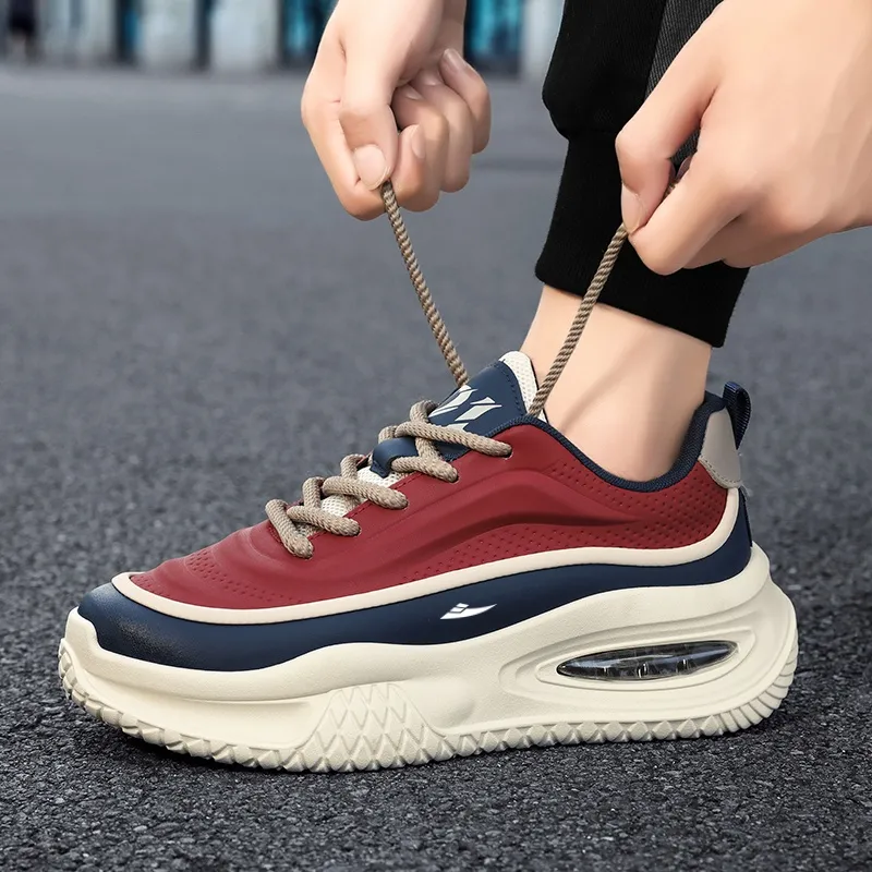 Kuding Slip-Resistant Height Increasing Chunky Sneakers Men's-14