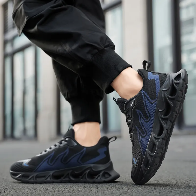 Kuding Breathable Mid Top Casual Marathon Running Shoes Men's-14
