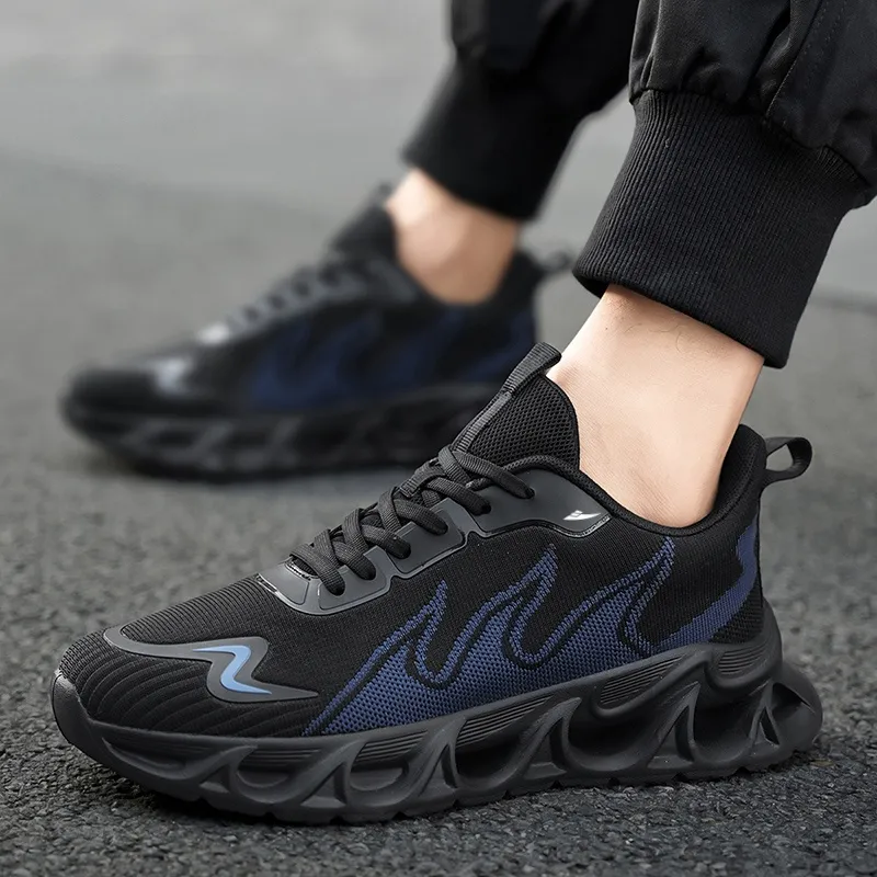 Kuding Breathable Mid Top Casual Marathon Running Shoes Men's-13
