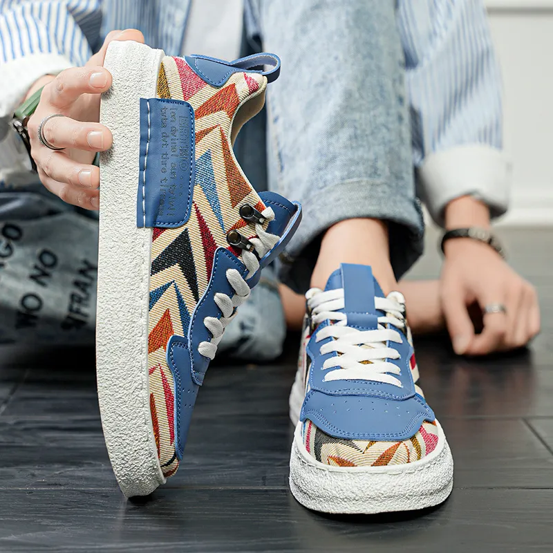 Kuding Slip-Resistant Low-Top Canvas Shoes Men's-5