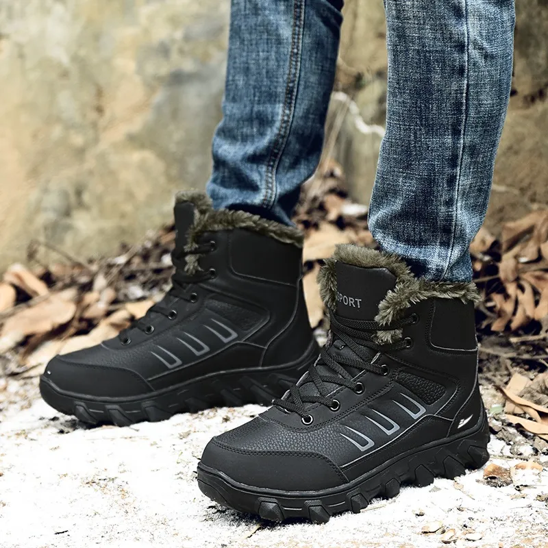 Kuding Warm And Wear-Resistant Snow Boots Men's-4
