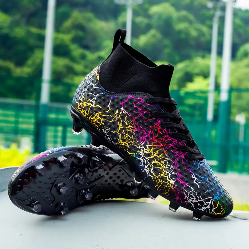 Kuding TF Rubber Broken Studs Artificial Ground Anti-Slip Wear-Resistant Soccer Shoes Unisex-4