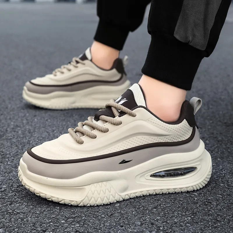 Kuding Slip-Resistant Height Increasing Chunky Sneakers Men's-7