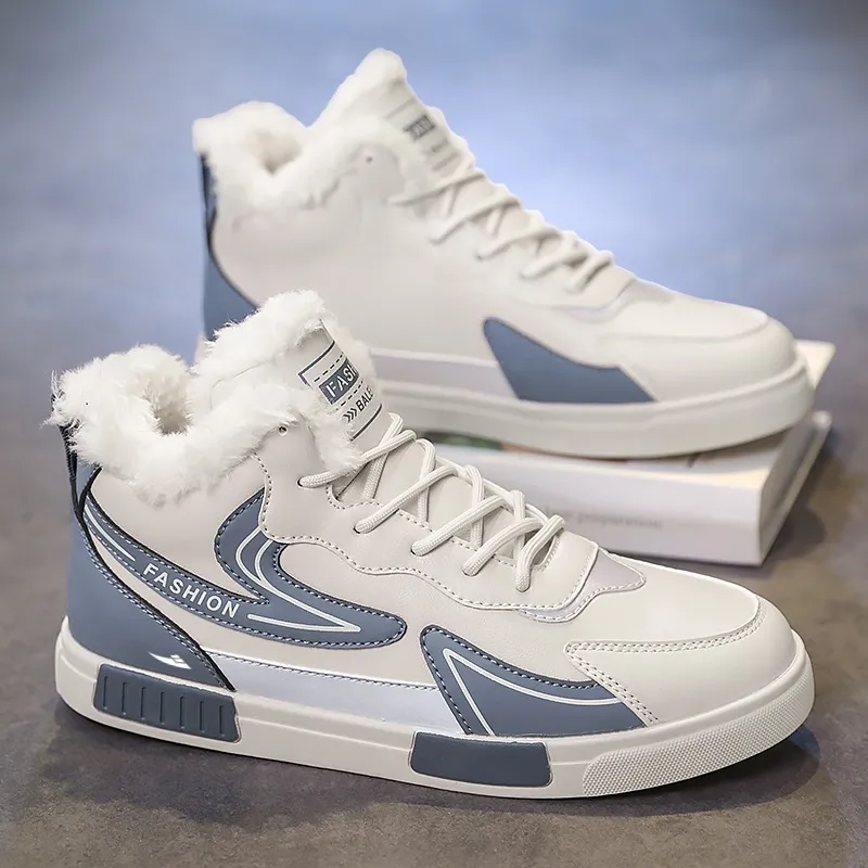 Kuding Slip-Resistant Warm Skateboard Shoes Men's-2