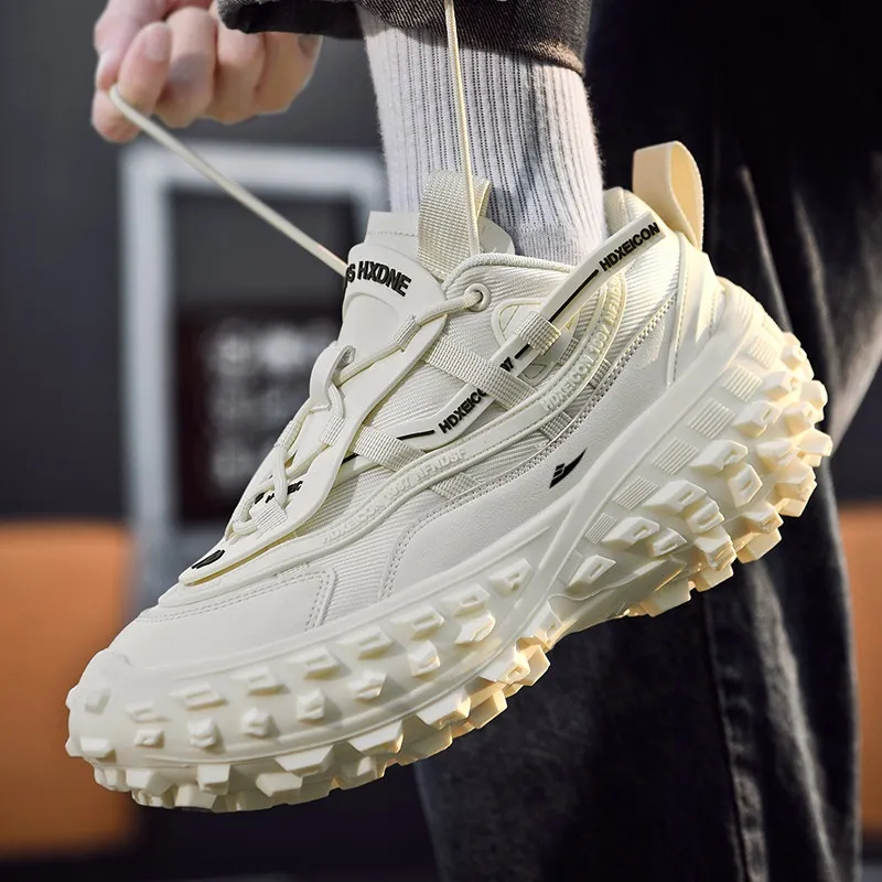 Kuding Anti-Slip Wear-Resistant Low-Top Chunky Sneakers Men's-11