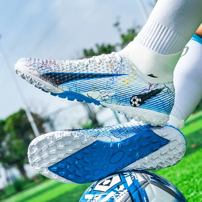 Kuding FG Rubber Long Studs Natural Ground Cushioning Wear-Resistant Soccer Shoes Unisex-4