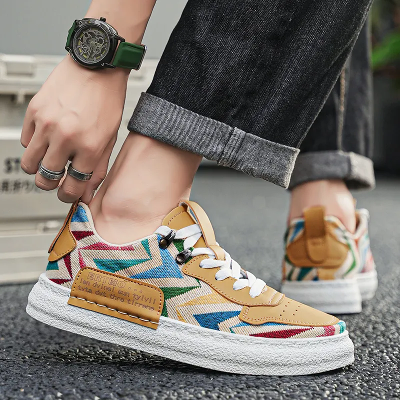 Kuding Slip-Resistant Low-Top Canvas Shoes Men's-12
