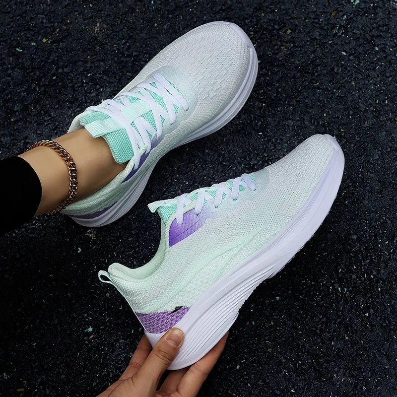 Kuding Anti Slip Wear Resistant Low Top Casual Shoes Women's-6