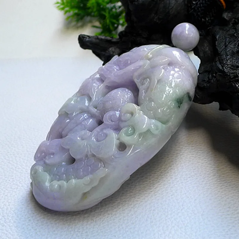 FANGCUIYUAN Glutinous Jade Handlebar Piece Unisex-3