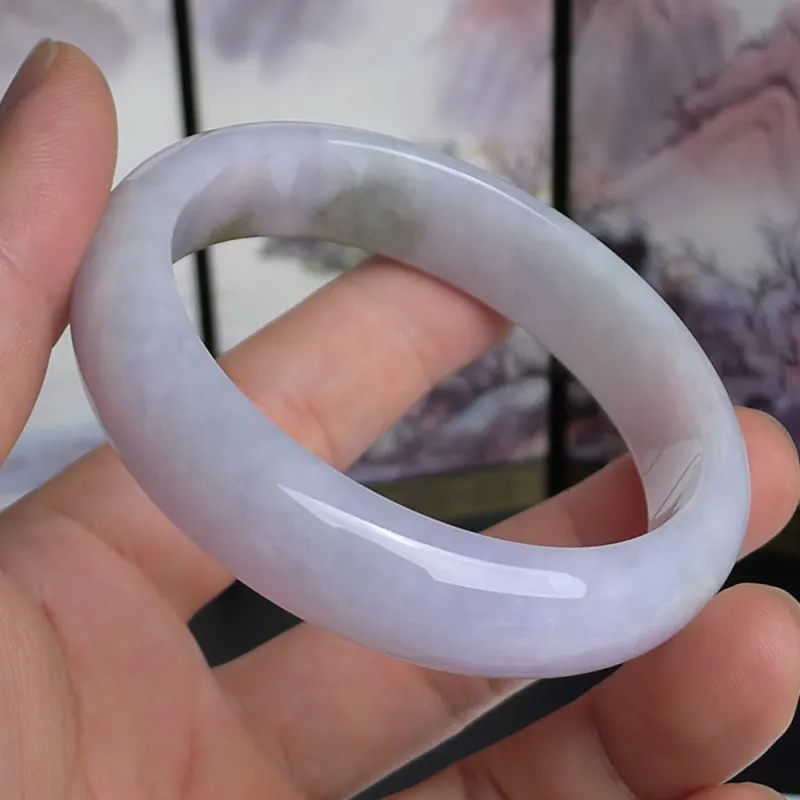 FANGCUIYUAN Glutinous Jade Jadeite Bangles Women's-3