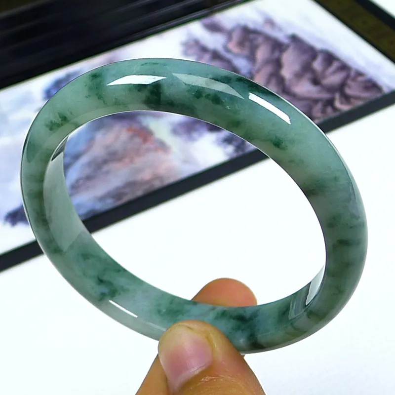 FANGCUIYUAN Glutinous Jade Jadeite Bangles Women's-4