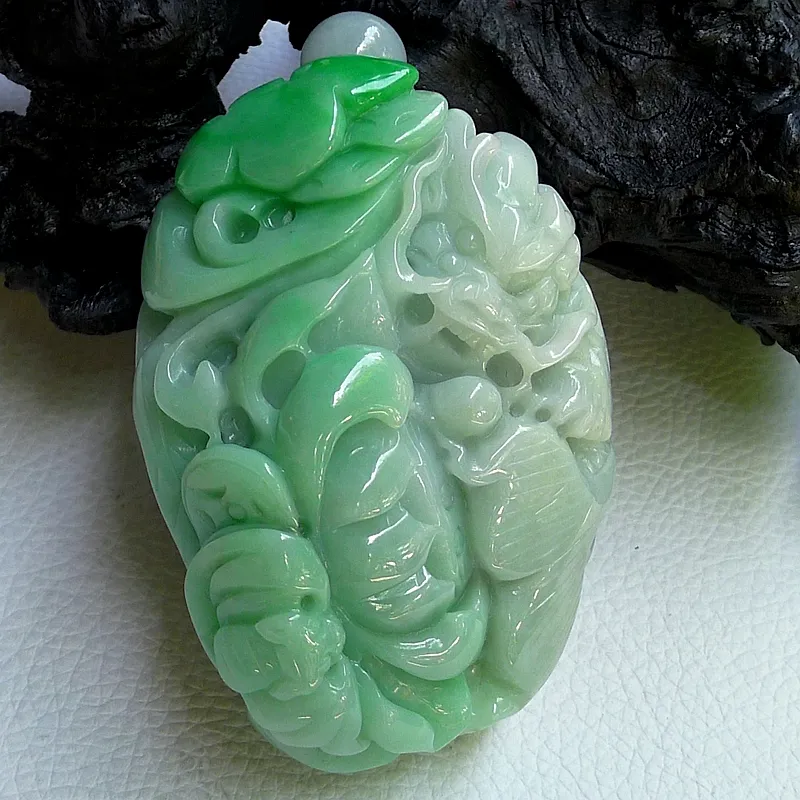 FANGCUIYUAN Glutinous Jade Jadeite Handheld Piece Unisex-1