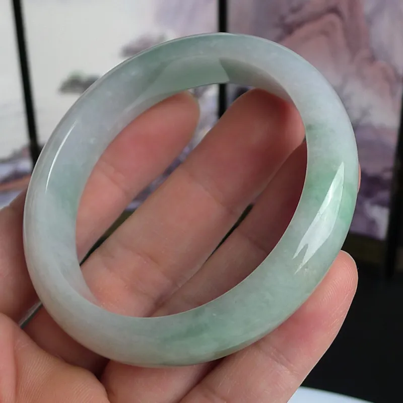 FANGCUIYUAN Glutinous Jade Jadeite Bangles Women's-2