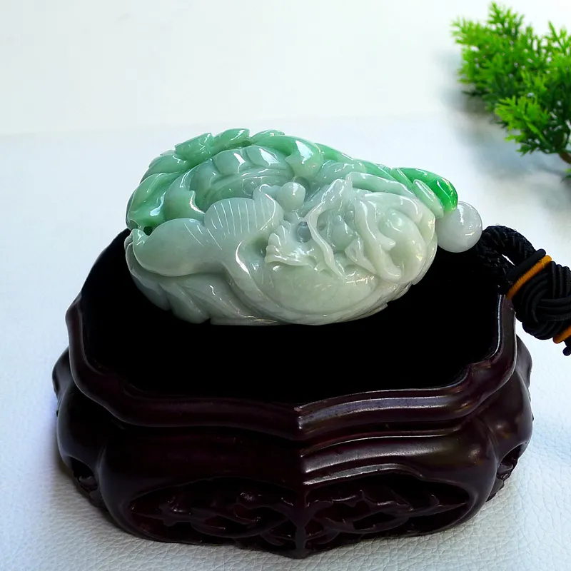 FANGCUIYUAN Glutinous Jade Jadeite Handheld Piece Unisex-2