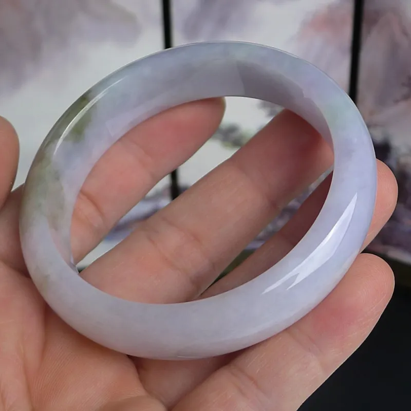FANGCUIYUAN Glutinous Jade Jadeite Bangles Women's-4