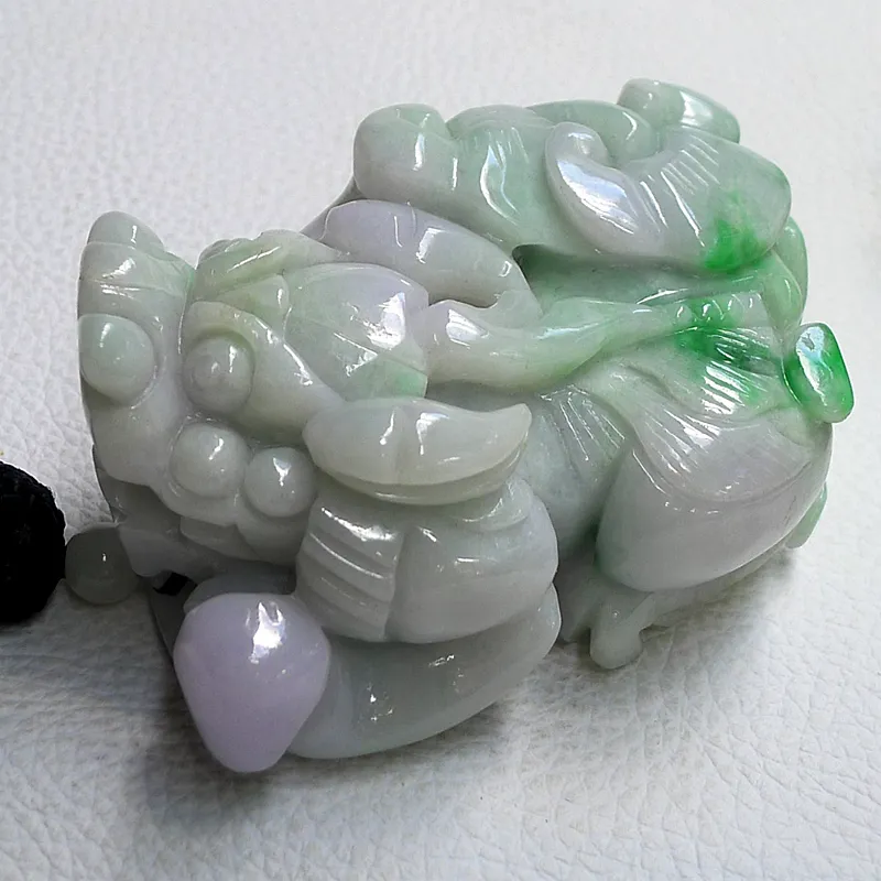 FANGCUIYUAN Glutinous Jade Jadeite Handheld Piece Unisex-1