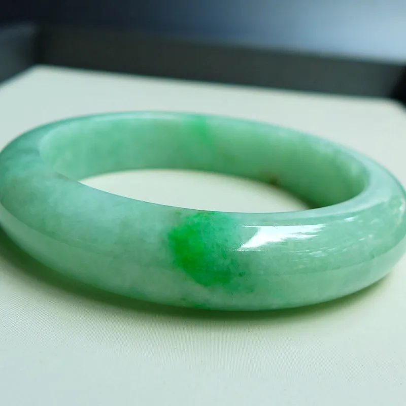 FANGCUIYUAN Glutinous Jade Jadeite Bangles Women's-3