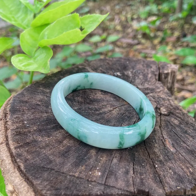 FANGCUIYUAN Glutinous Jade Jadeite Bangles Women's-3