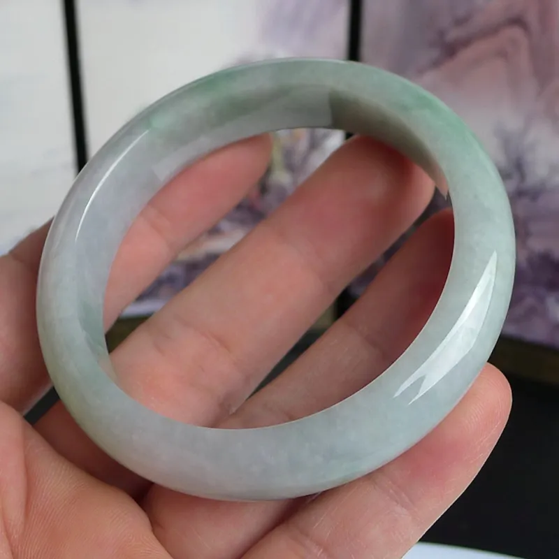 FANGCUIYUAN Glutinous Jade Jadeite Bangles Women's-3