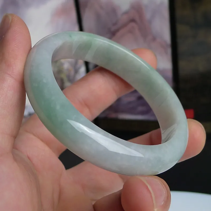 FANGCUIYUAN Glutinous Jade Jadeite Bangles Women's-4